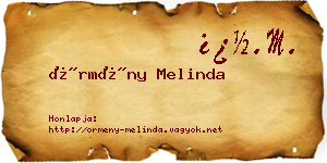 Örmény Melinda névjegykártya